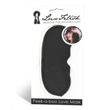 Lux Fetish Peek A Boo Love Mask Black-Electric / Hustler Lingerie-Adult Clearance Center