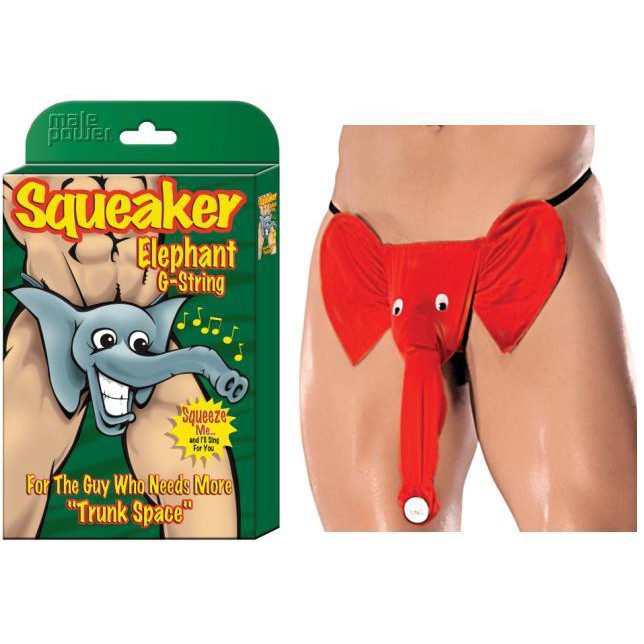 Novelty Squeaker Elephant G-string O/s-Male Power Lingerie-Adult Clearance Center