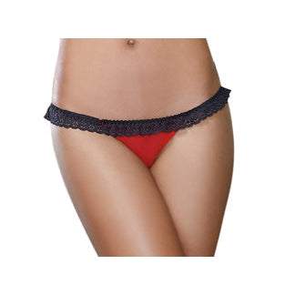 Open Back Panty Large Red/black-Dream Girl Lingerie-Adult Clearance Center