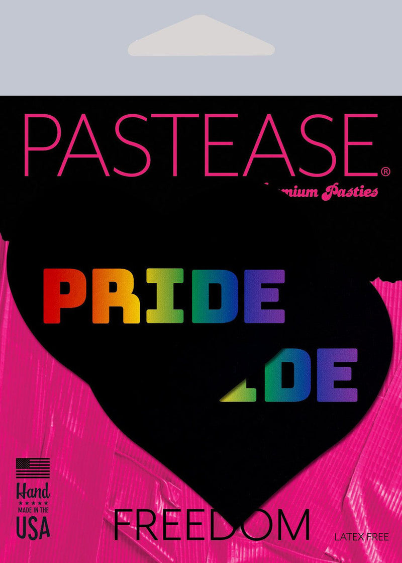 Pastease Rainbow Pride Black Hearts-Pastease-Adult Clearance Center