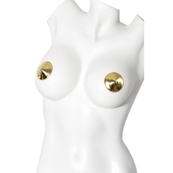 Pasties Round Metallic Mirror Gold-Coquette Lingerie-Adult Clearance Center