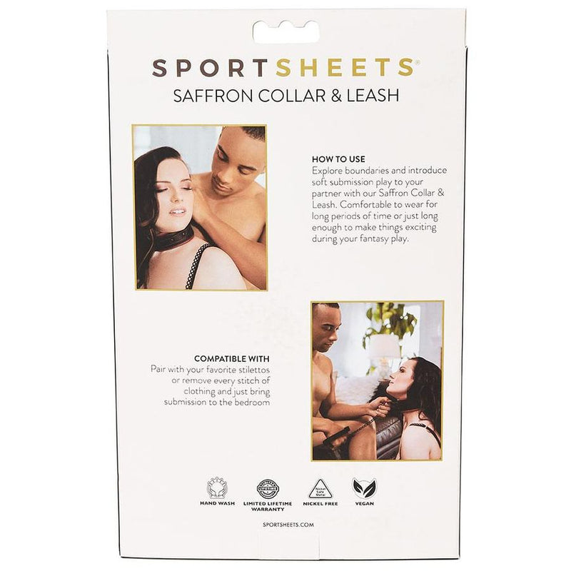 Sportsheets Saffron Collar & Leash-Sport Sheets-Adult Clearance Center